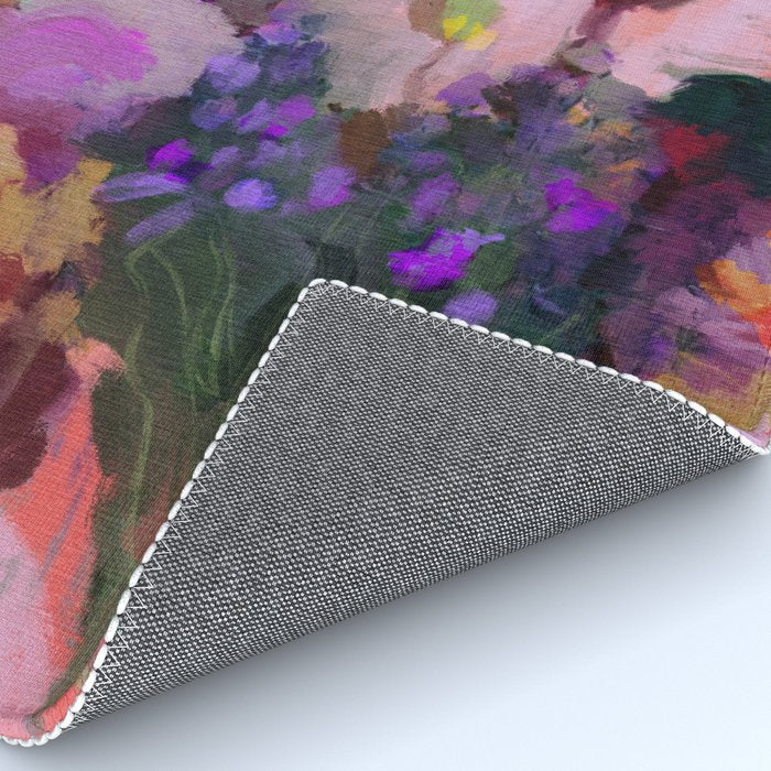 floral pink abstract Rug Gallery Image 4