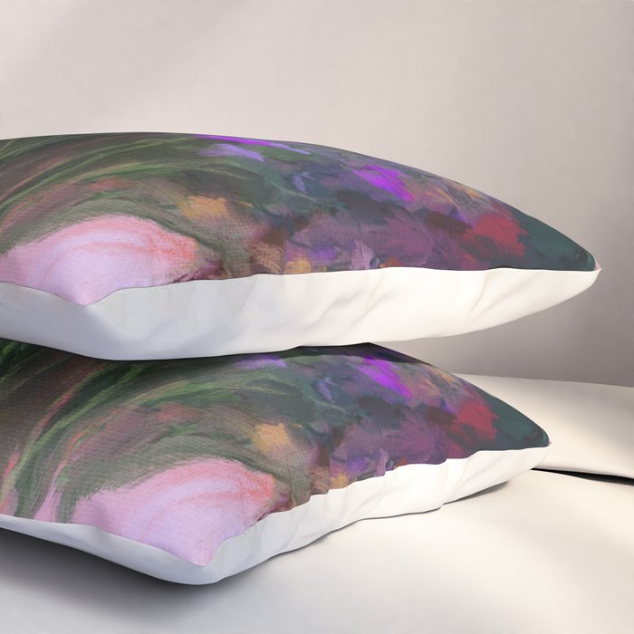 floral pink abstract Pillow Sham Gallery Image 3