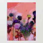 floral pink abstract Poster Gallery Image 4