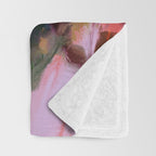 floral pink abstract Throw Blanket Gallery Image 3