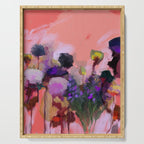 floral pink abstract Serving Tray Gallery Image 1