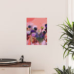 floral pink abstract Poster Gallery Image 2