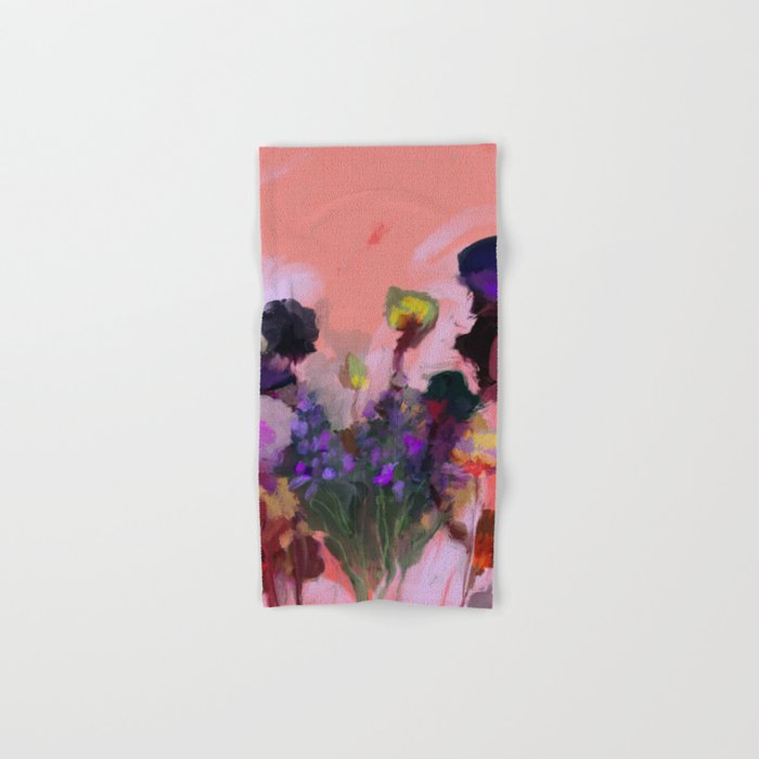 floral pink abstract Bath Towel Gallery Image 1