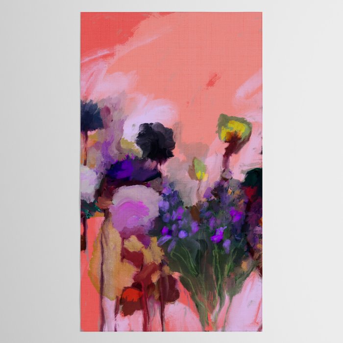 floral pink abstract Tablecloth Gallery Image 2