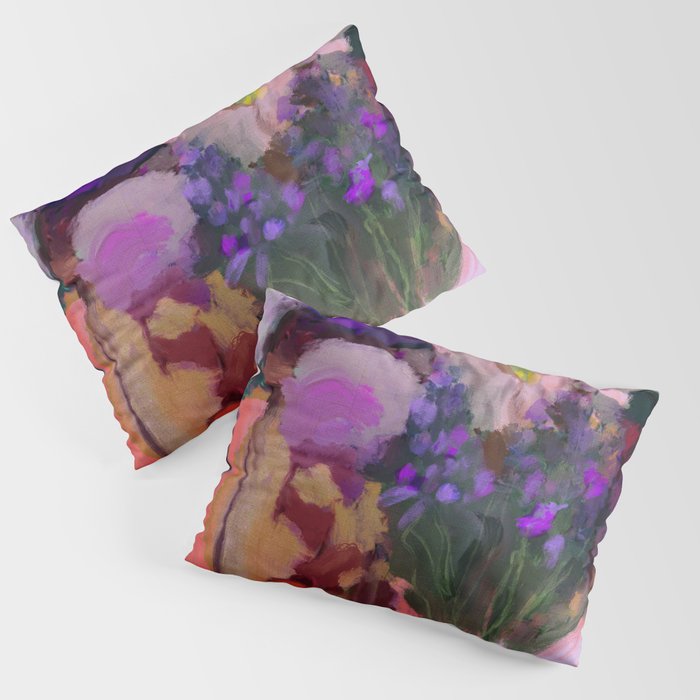 floral pink abstract Pillow Sham Gallery Image 3