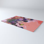 floral pink abstract Rug Gallery Image 3