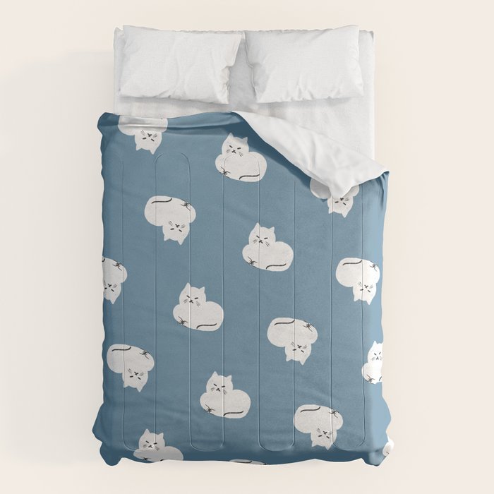 Comfy Cat WarmBlue Comforter Gallery Image 6