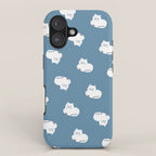 Comfy Cat WarmBlue iPhone Case Gallery Image 1