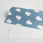 Comfy Cat WarmBlue Wrapping Paper Gallery Image 2