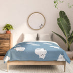 Comfy Cat WarmBlue Comforter Gallery Image 3