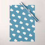 Comfy Cat WarmBlue Wrapping Paper Gallery Image 1