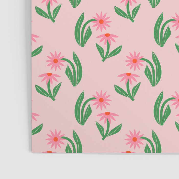 Pink Daisy Pattern - Pink Poster Gallery Image 3