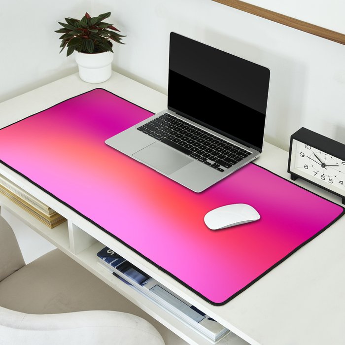 Pink magenta ombre Desk Mat Gallery Image 2