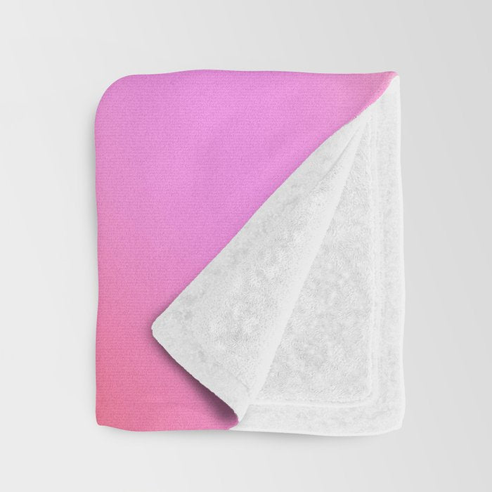 Pink magenta ombre Throw Blanket Gallery Image 3