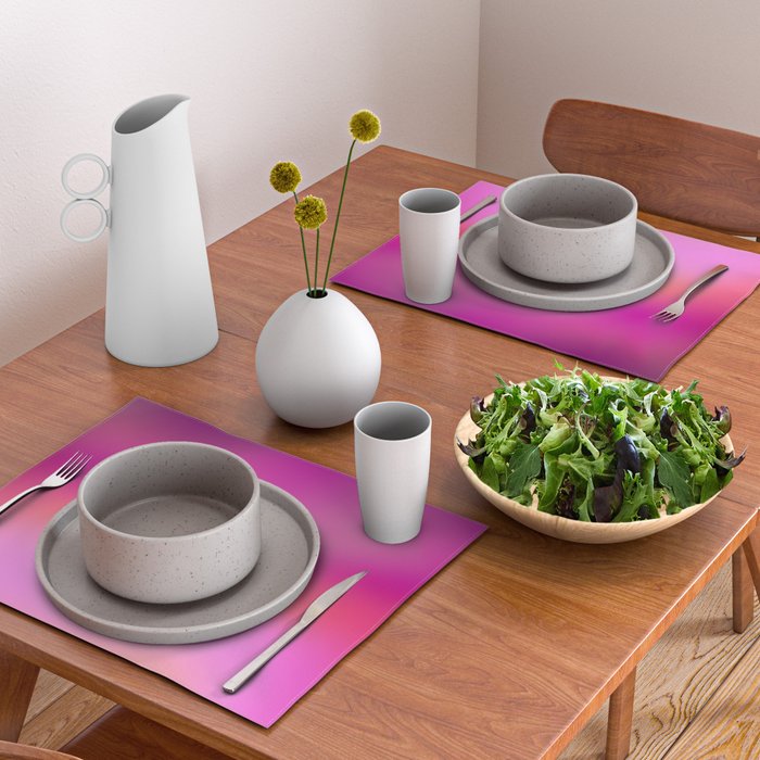Pink magenta ombre Placemat Gallery Image 2