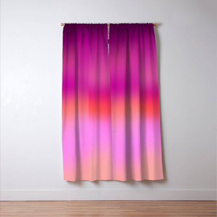 Pink magenta ombre Window Curtain Gallery Image 3