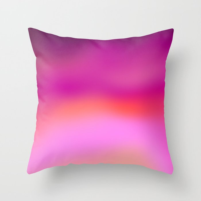 Pink magenta ombre Throw Pillow Gallery Image 1