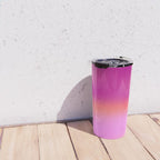 Pink magenta ombre Travel Mug Gallery Image 4