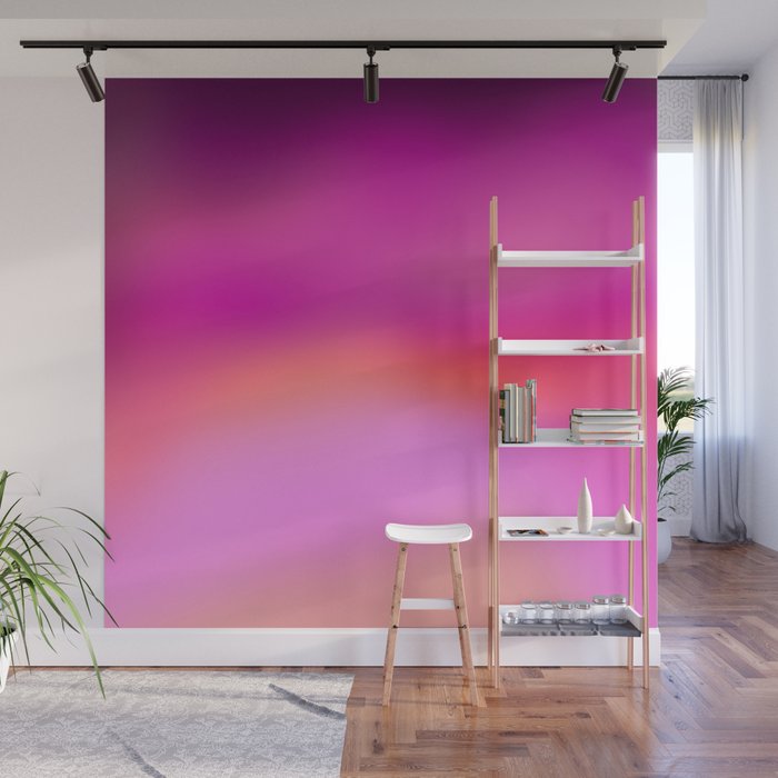 Pink magenta ombre Wall Mural Gallery Image 1