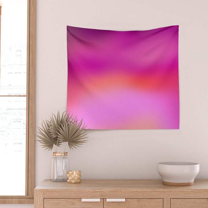 Pink magenta ombre Wall Tapestry Gallery Image 2