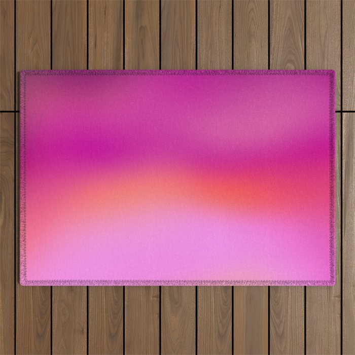 Pink magenta ombre Outdoor Rug Gallery Image 1
