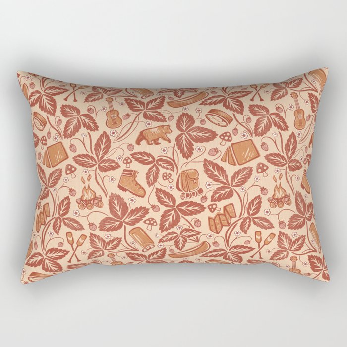 Summer Camping - Copper Peach Rectangular Pillow Gallery Image 1