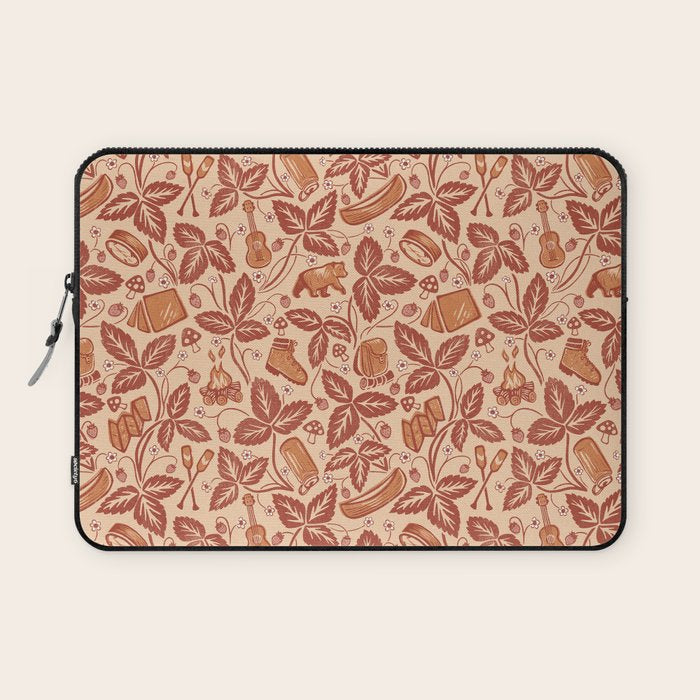 Summer Camping - Copper Peach Laptop Sleeve Gallery Image 1