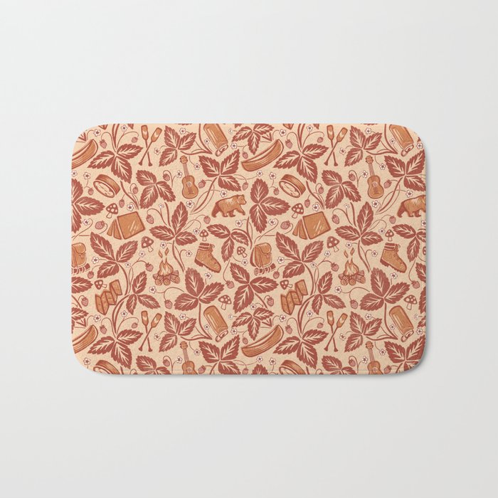 Summer Camping - Copper Peach Bath Mat Gallery Image 1