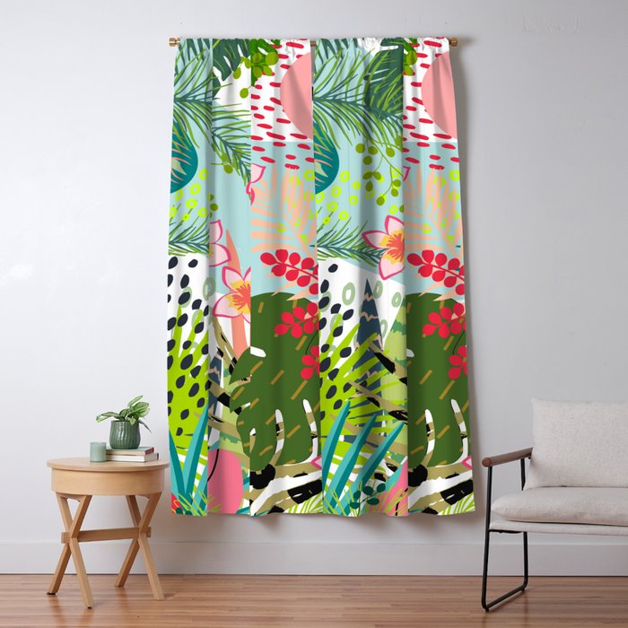 Tropical, Palms, Jungle Prints, Nature Art. Window Curtain Gallery Image 5
