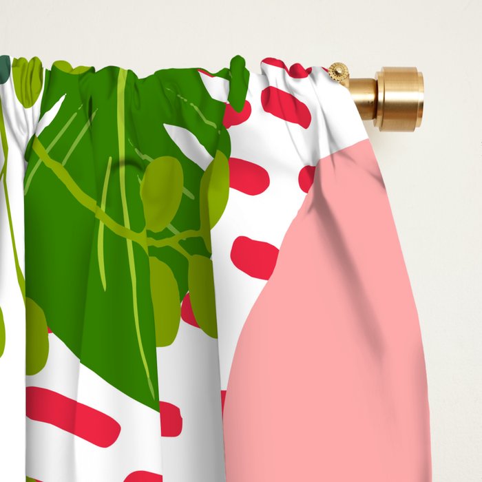 Tropical, Palms, Jungle Prints, Nature Art. Window Curtain Gallery Image 2
