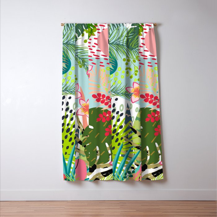 Tropical, Palms, Jungle Prints, Nature Art. Window Curtain Gallery Image 3