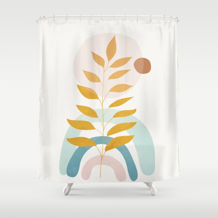 Soft Abstract Shapes 09 Shower Curtain Gallery Image 1