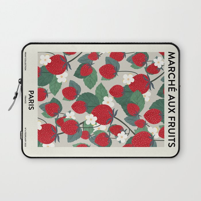 Fruit market Paris retro inspiration Laptop Sleeve Gallery Image 1