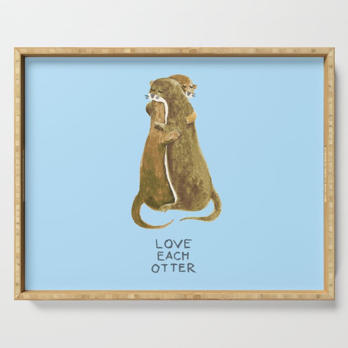 Love each otter Serving Tray Gallery Image 1