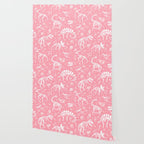 Excavated Dinosaur Fossils in Candy Pink Wallpaper Gallery Image 2