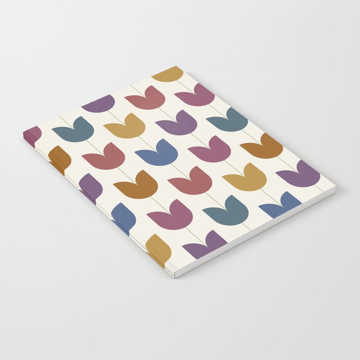 Spring Tulips VIII Multicolor Mid Century Flowers Notebook Gallery Image 1