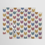 Spring Tulips VIII Multicolor Mid Century Flowers Placemat Gallery Image 1