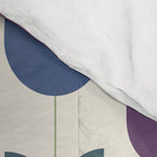 Spring Tulips VIII Multicolor Mid Century Flowers Comforter Gallery Image 4