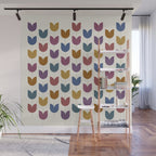 Spring Tulips VIII Multicolor Mid Century Flowers Wall Mural Gallery Image 1