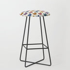 Spring Tulips VIII Multicolor Mid Century Flowers Stool Gallery Image 1
