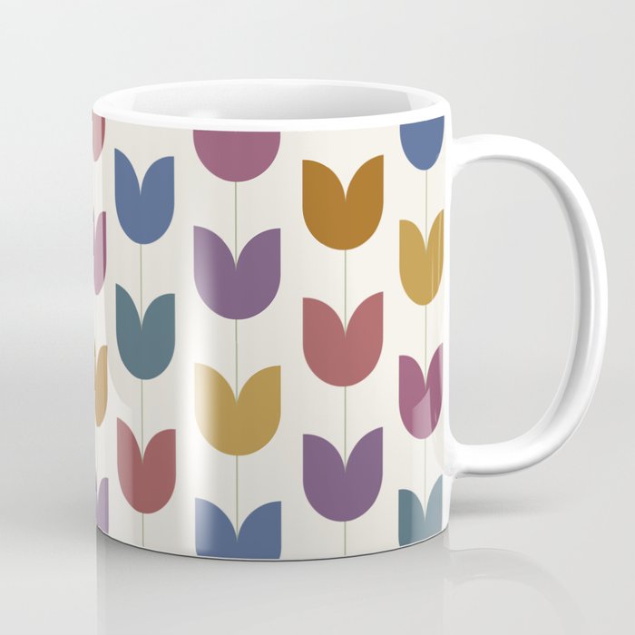 Spring Tulips VIII Multicolor Mid Century Flowers Coffee Mug Gallery Image 1