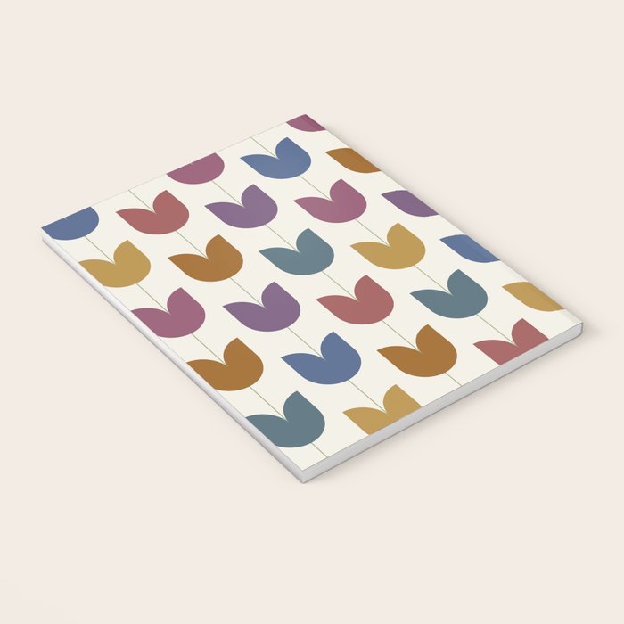 Spring Tulips VIII Multicolor Mid Century Flowers Notebook Gallery Image 3