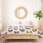 Spring Tulips VIII Multicolor Mid Century Flowers Duvet Cover Gallery Image 3