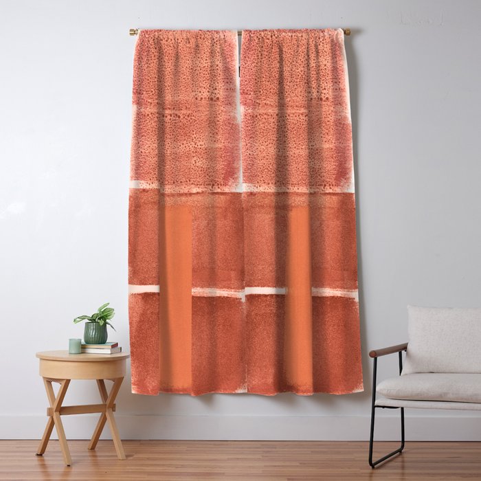 colorfields autumn orange Window Curtain Gallery Image 5