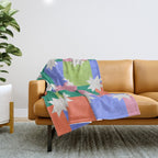 Checkered holiday pattern with stars Throw Blanket Gallery Image 1