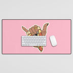 PIZZA SHAKA (DARK) Desk Mat Gallery Image 1