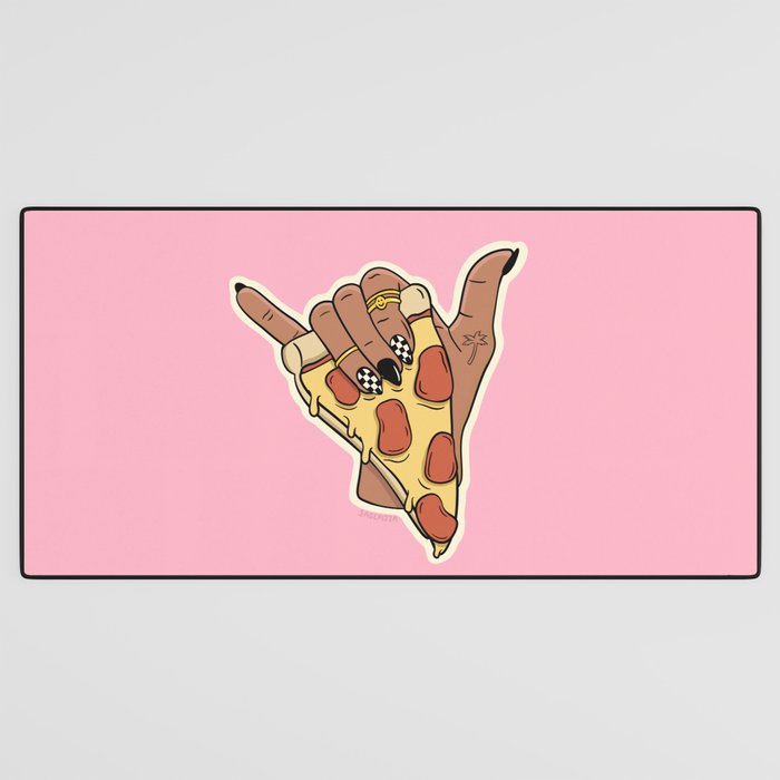 PIZZA SHAKA (DARK) Desk Mat Gallery Image 3