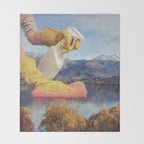 Deep clean lake II Throw Blanket Gallery Image 2