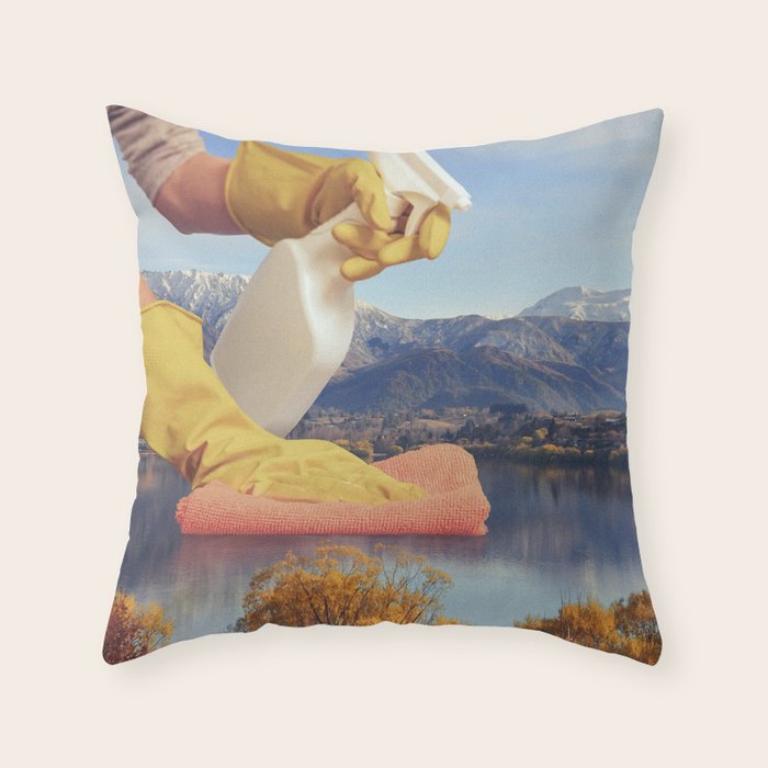 Deep clean lake II Throw Pillow Gallery Image 6