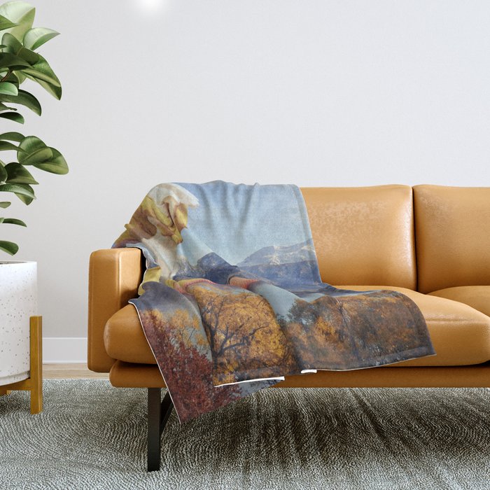 Deep clean lake II Throw Blanket Gallery Image 1